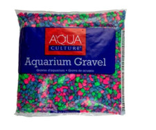 Aqua Culture Aquarium Gravel NEON - Colorful Rainbow 2 Lb Sealed Bag Stone Rocks