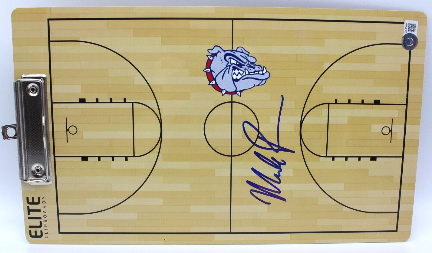 Mark Few Autographed Signed Gonzaga Bulldogs HOF Clipboard/Play w/Beckett COA AC93084 