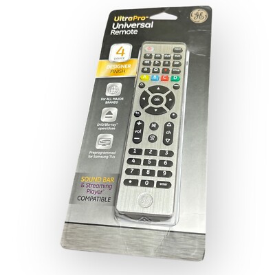 General Electric 33709 4 Device Universal Remote Control - Silver
