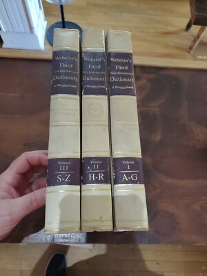 Webster s Third New International Dictionary Seven Language 1966 3 Volume Set