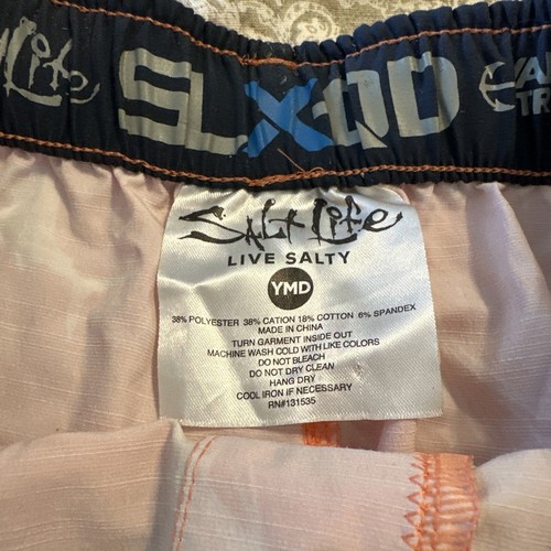 Salt Life Boys YMD Trunks Swim Board Shorts Orange Fish NWOT - Picture 4 of 5