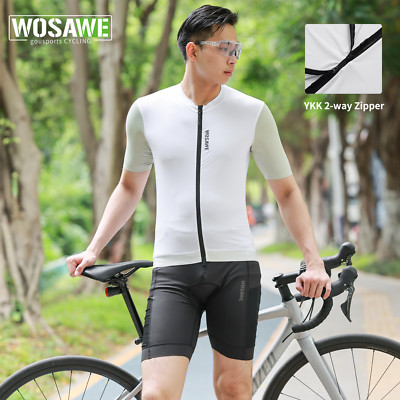 WOSAWE Männer Atmungsaktiv Radfahren Top 4D Gepolsterte Shorts Jersey Sets S-3XL