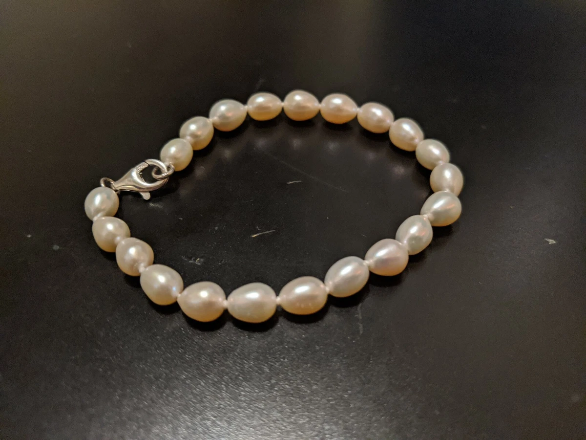 PULSERA DE PERLAS DE PLATA ESTERLINA S925 CP