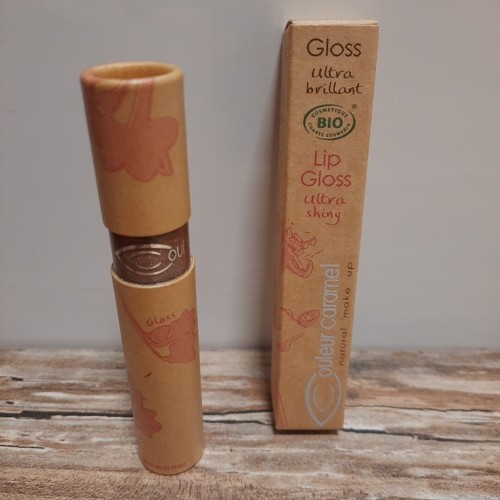 Gloss à Lèvres Bio Couleur Caramel – Teinte 814 Marron Givré – 4ml – Brillant Naturel
