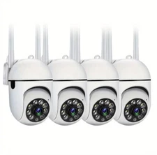 4 Wireless Wifi Security Camera System, Home Outdoor, Night Vision Cam Alexa 🔥