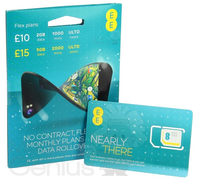Asda EE Mobile SIM Card Pay as You Go Standard Sims Simcards UK