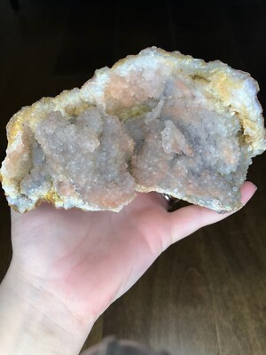 Rose Amethyst Stalactite Geode from Morocco