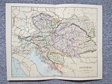 1875 Antique William Mackenzie Map of Austria