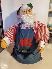 ACE HARDWARE STORE POP UP SANTA CLAUS HOLIDAY DISPLAY DECOR AS-IS NOT WORKING