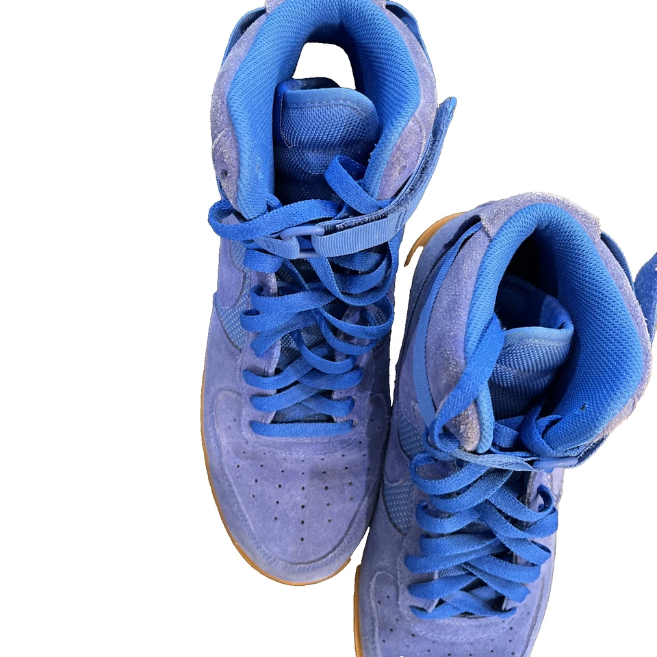 Nike Air Force 1 High 07 LV8 Blue Suede Gumdrop Bottom - Image 2 of 4