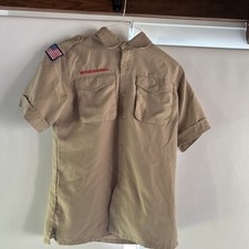 Vented Microfiber Poly Boy Scout BSA UNIFORM SHIRT Youth Large New Style O60