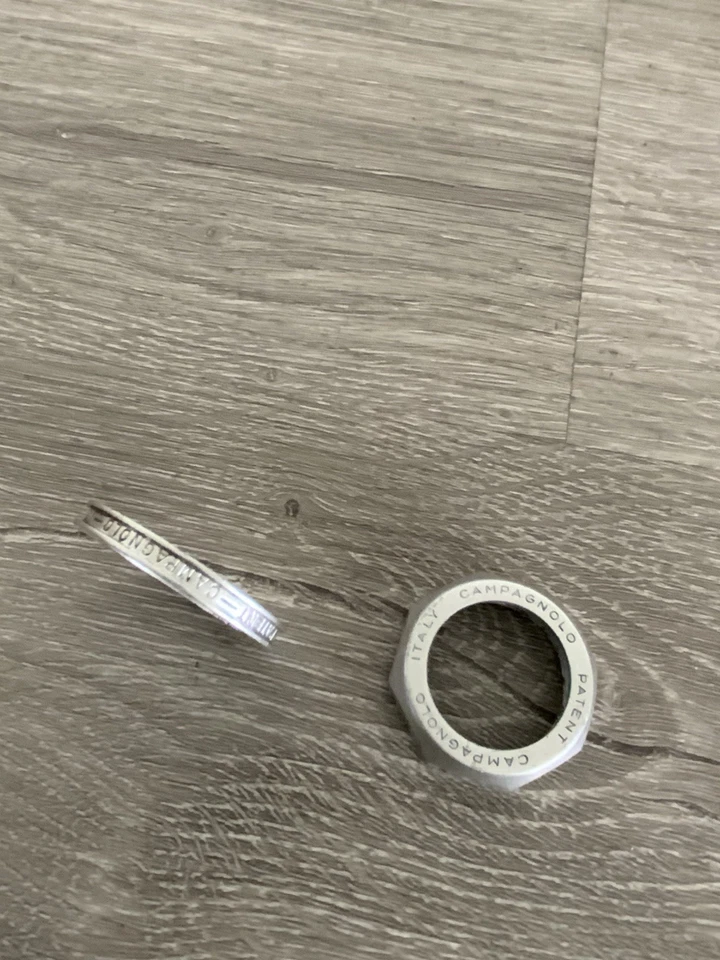 CAMPAGNOLO SUPER RECORD CROWN NUT AND WASHER ITALIAN - Image 3 of 4