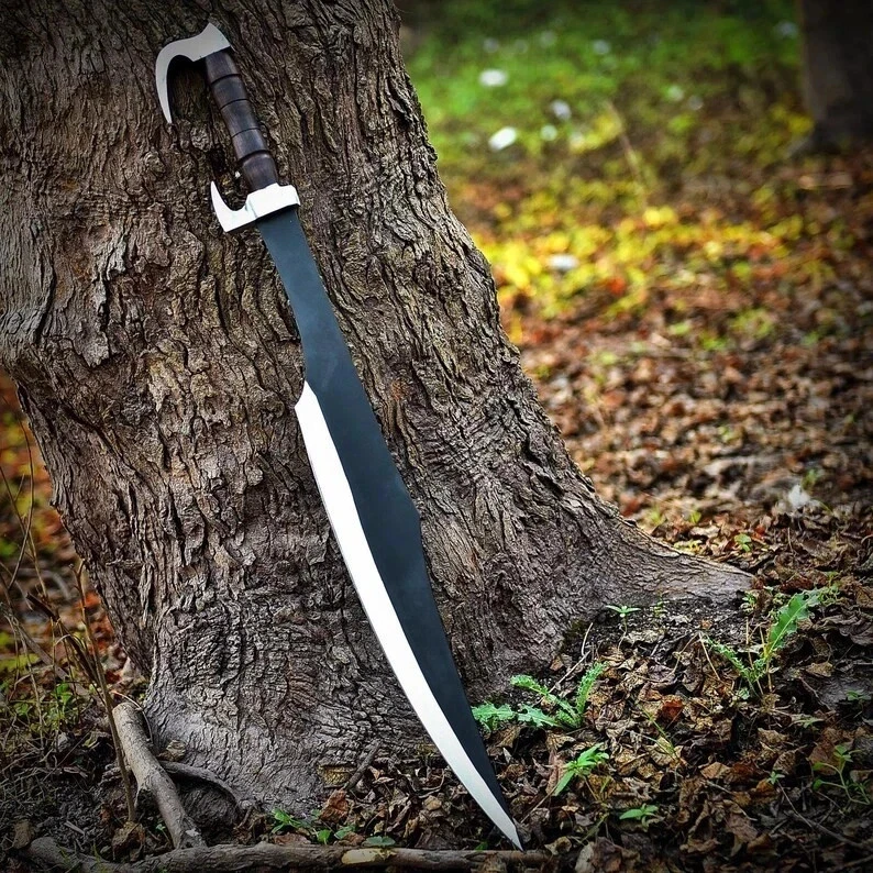 Custom Handmade Carbon Steel Blade Survival Spartan Sword Hunting Sword Camping