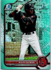 2022 Bowman Chrome 1st Mojo Aqua Refractor #BCP-18 Alvin Guzman #/225