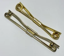Men’s Collar Bar Clips Gold Tone Metal Lot Of 2 Fashion Accessories