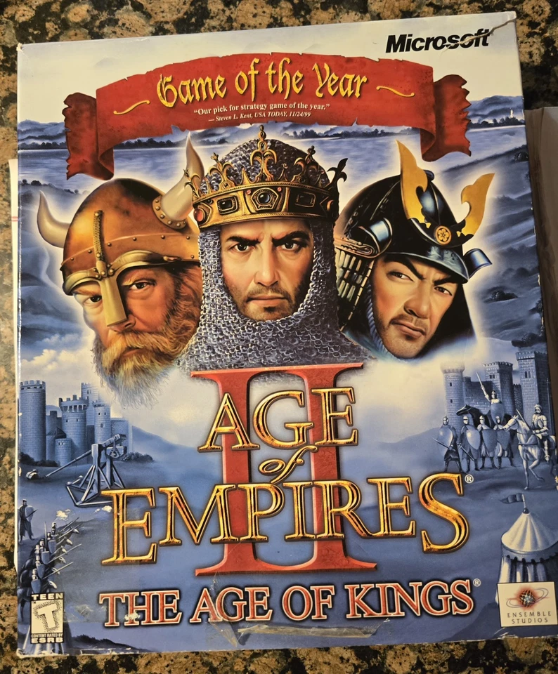 Age of Empires II The Age of Kings PC Big Box 1999 Complete w/ Guide & Tech Tree - Image 2 of 4