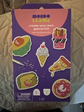 Mondo Llama Food Gem Art Sticker Craft Kit 6ct