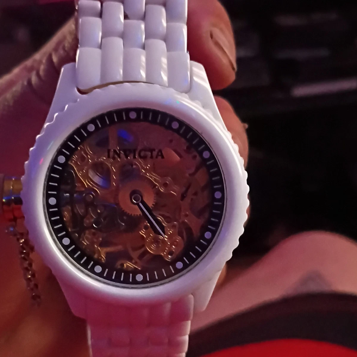 Invicta Watch Ladies White Ceramic 40mm Water Resistant Swiss Movement Small Amazon.com: Invicta Women main image 2