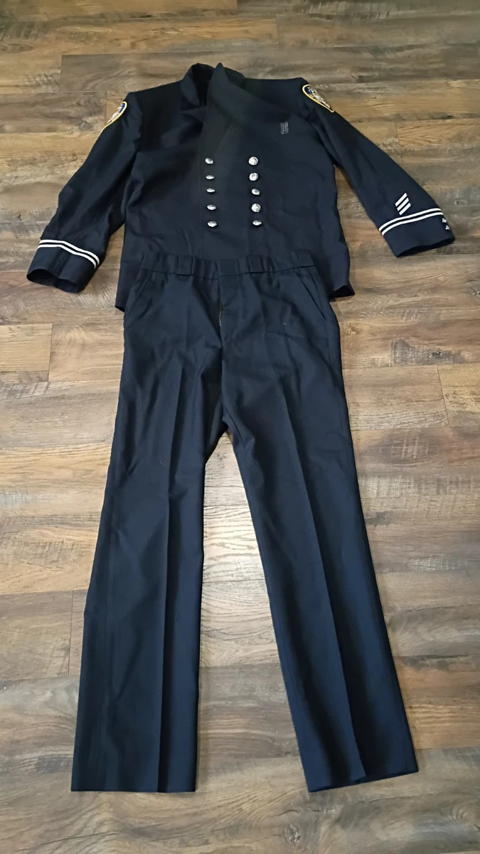 Vintage Firefighter Dress blues Uniform Jacket Blazer Houston fire rescue