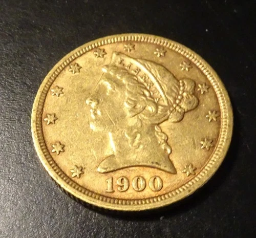 1900 Gold Liberty Head 5 Dollar Coin