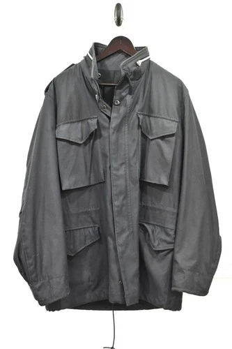 *RARE* The Real McCoy's M-65 Field Jacket, Black Over-Dye, M, Made in Japan - product listing photo