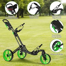 GYMAX Folding Golf Push Cart with Swivel Front Wheel for Clubs discount