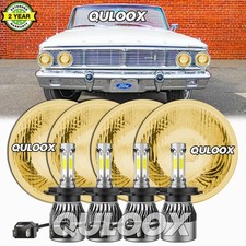 For Ford Galaxie 500 1962-1974 4pcs 5.75 5-34inch Round Led Headlights Upgrade