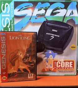 SEGA Genesis Model 3 Clone With LED Power Light - CIB Video Game Console - Read!