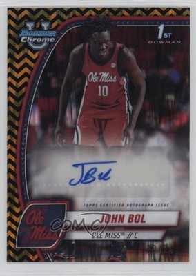 2024 Bowman U Chrome Black & Gold Stealth Refractor 20/24 John Bol #31 Auto 3hd