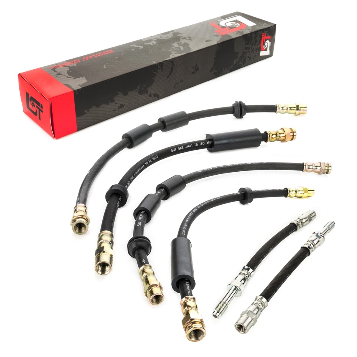 6x Brake Line Hose Front Rear for VW SHARAN 7M 2001-2010