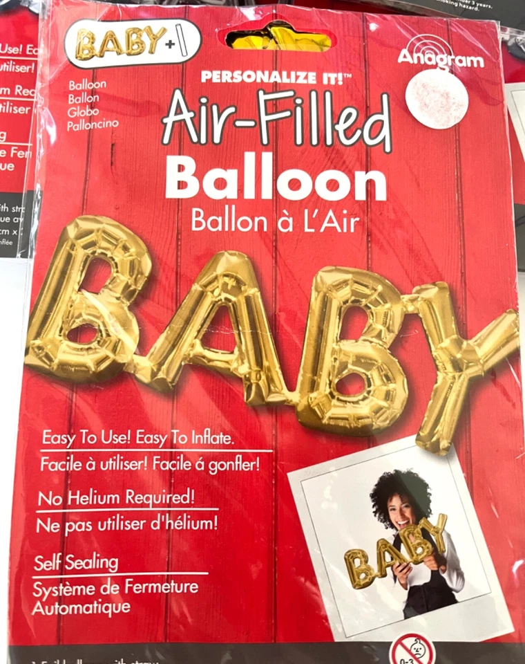 Lote de 8 globos de papel aluminio BABY ducha género fiesta pancarta decoración globo artista Foto 4 de 4