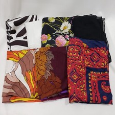 Womens Scarves Mixed Lot of 7 Rayon Floral Ab...