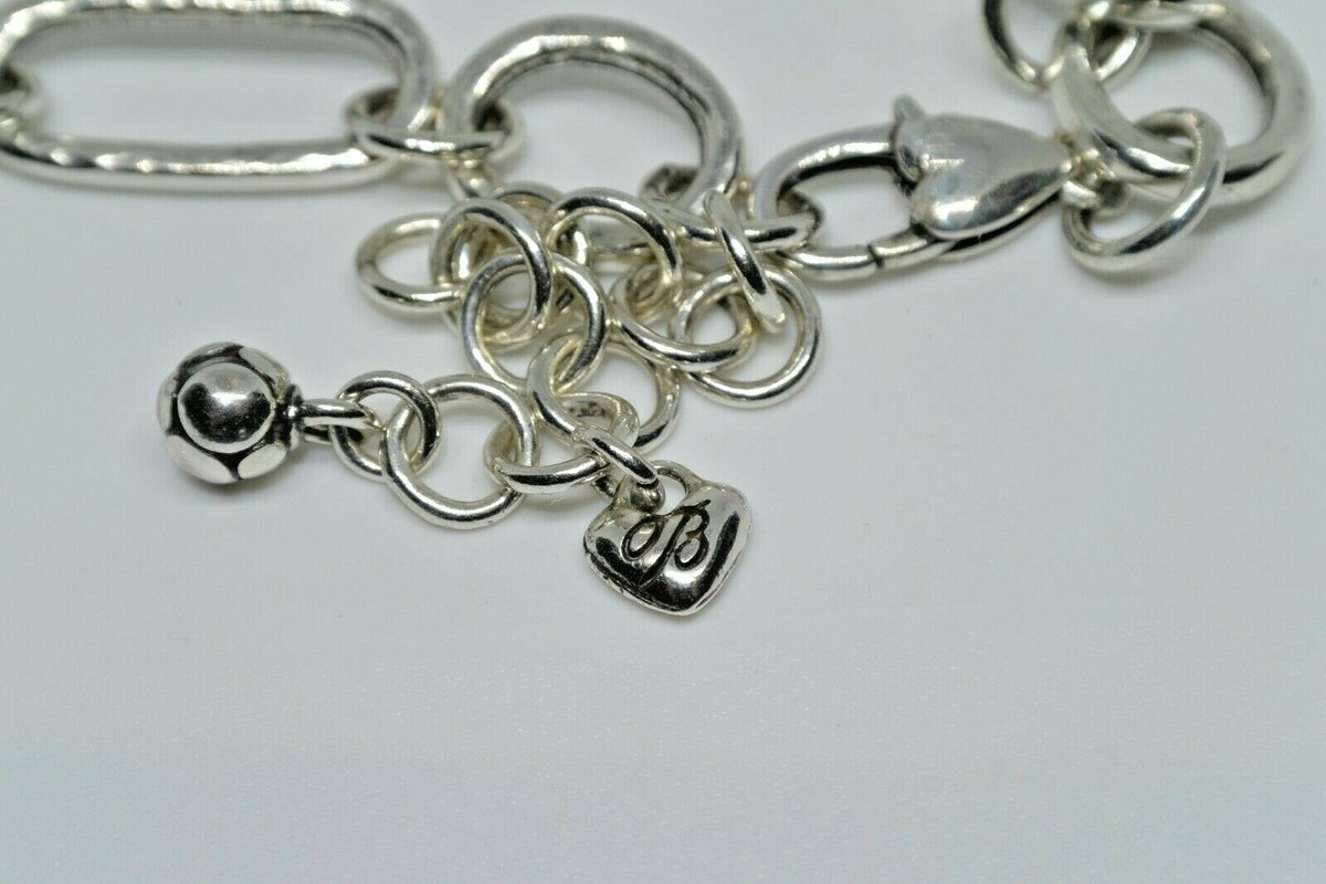 Brighton PEBBLE LINK Silver Tone Oval Links Long Necklace or  display picture 1