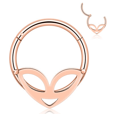 16G Alien Septum Clicker Daith Earrings Surgical Steel Nose Helix Tragus Rings