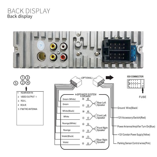 Radio de coche estéreo único 1DIN audio Bluetooth receptor FM MP5 USB TF AUXILIAR - Imagen 9 de 24