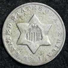 1851-O Three Cent Silver Piece CHOICE XF FREE SHIPPING E175 QCFJ