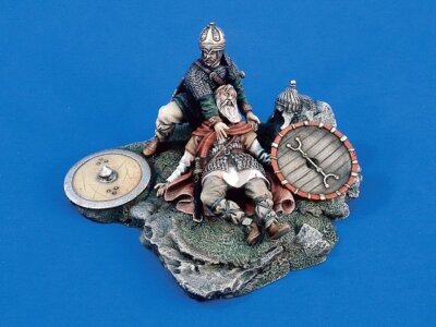 Verlinden 54mm (1/32) ''Death of a Warrior'' Vikings Vignette (2 Figures) 1806