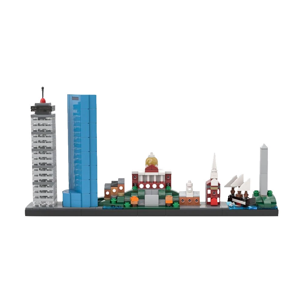 Boston City Skyline Architecture Model 455 Pieces Building Toys