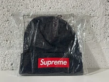 NEW Supreme New Era Box Logo Beanie Charcoal Red FW21BN9 One Size