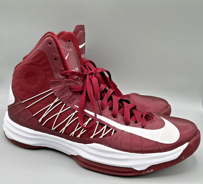 Nike Hyperdunk Maroon High Top Basketball Shoes Mens Size 11.5