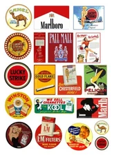 1:87 HO scale model car cigarette signs posters