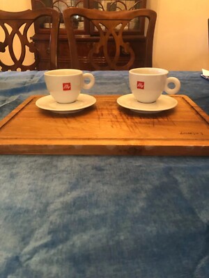 Illy Cappuccino Cup Logo Porcelain Quantity 4 - 4 cups/4saucers