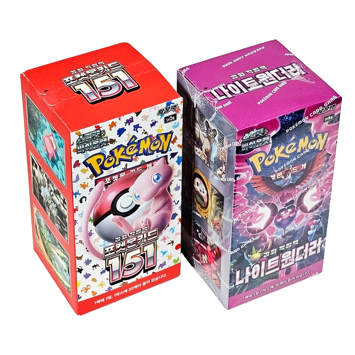 KOREAN 2(1+1) BOXES 151+Shrouded Fable Pokemon TCG Cards Booster