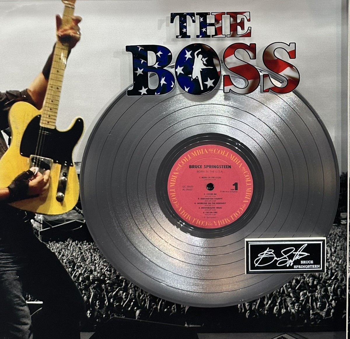 Bruce Springsteen The Boss Born In The USA Framed Platinum Record