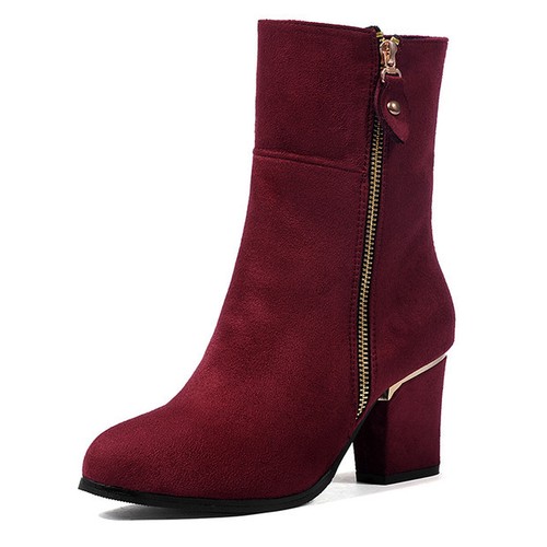stivali stivaletti bassi scarpe alto 7 cm bordeaux eleganti pelle sintetica  9439 | eBay
