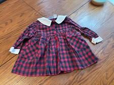 VTG samara 2T girls large collar plaid dress
