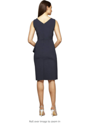 Alex Evenings Compression Embellished Ruched Sheath Dress - Charcoal Alex Evenings Compression Embellished Ruched Sheath Dress - Charcoal