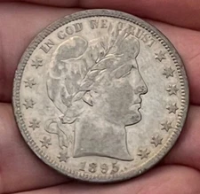 1895 Barber half dollar , XF, better date