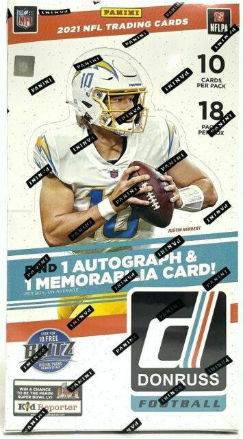 Hobby Box Football Cards 2021 Panini Donruss trading card — raw and PSA graded price guide
