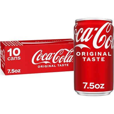 Coke Mini-Can 7.5oz, 10 pack (Fast Delivery)
